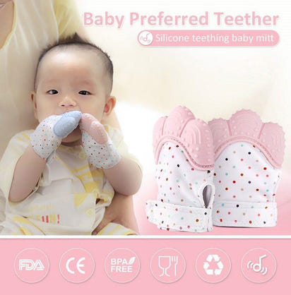 LeviroseSilicone Self Soothing Teether Gloves Toy for Babies