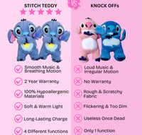 Levirose Breathing Teddy Bear with Soothing Music, Comfort Plush