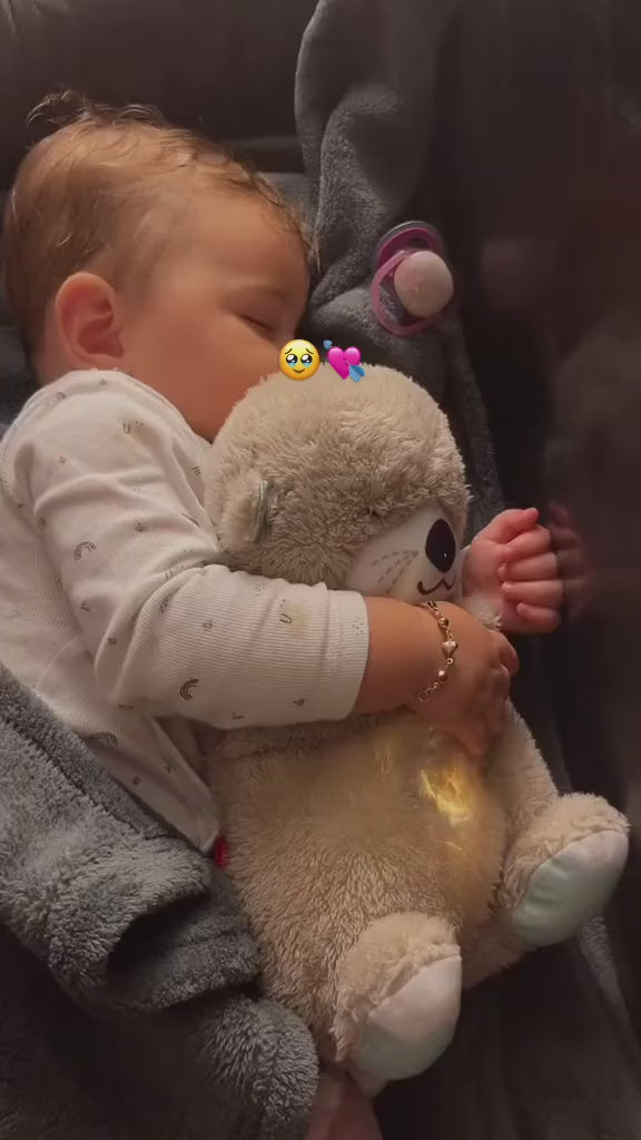 Levirose Breathing Teddy Bear with Soothing Music, Comfort Plush video